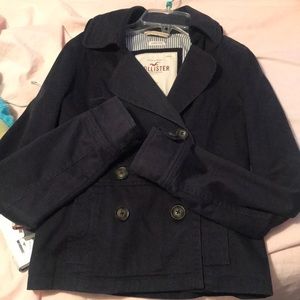 Stretchy soft blue casual jacket